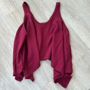 Free People We the Free Swing La La Tank Top. Wmn Med Boho Hippie maroon